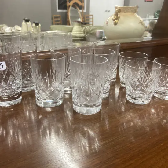Selection of Crystal Sherry Glasses