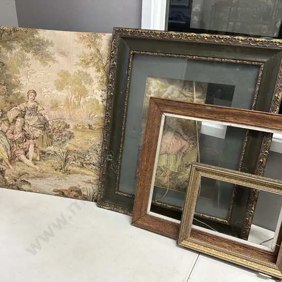 Selection Of Picture Frames And Tapestry 
