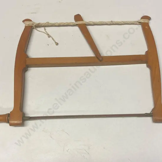Vintage Wooden Bow Saw, 30 x 54cm