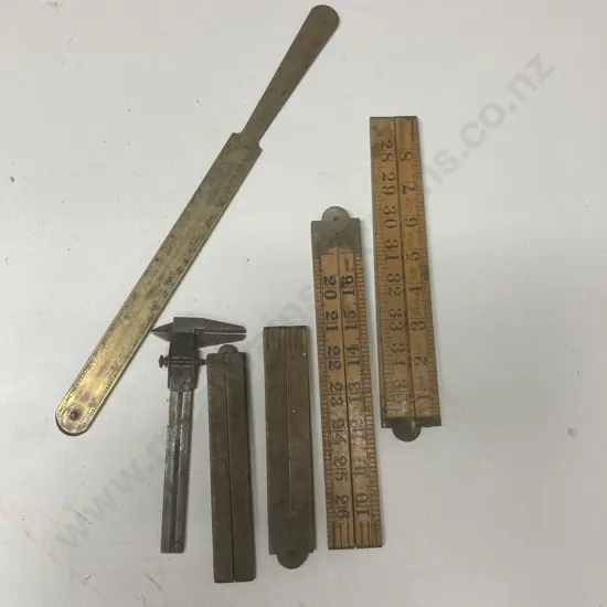 Lot of Vintage Rulers & Calipers