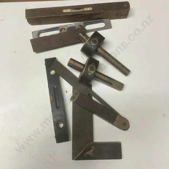 Lot of Vintage Levels, Squares, Scribes