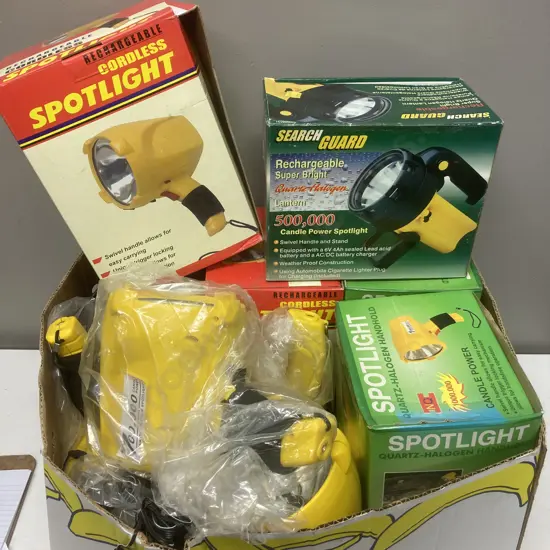 Box Lot Assorted Spotlights - All Have Faults & Dont Work