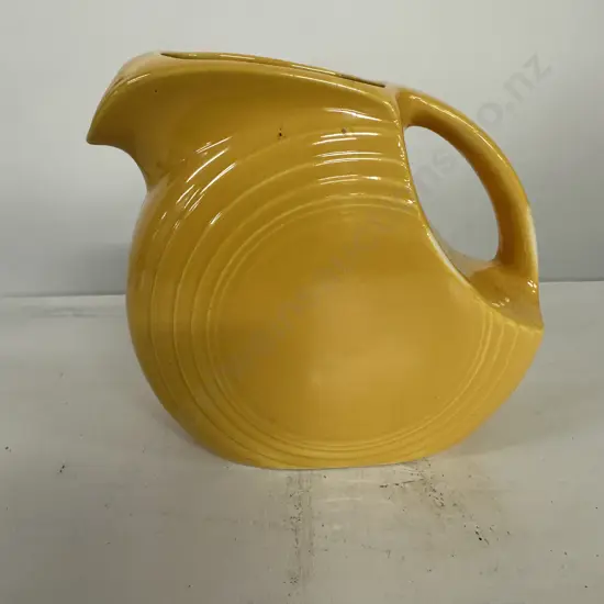 Vintage Fiesta Disc Juice Pitcher in Harlequin Yellow Glaze, 1938-1940, 15 x 16cm