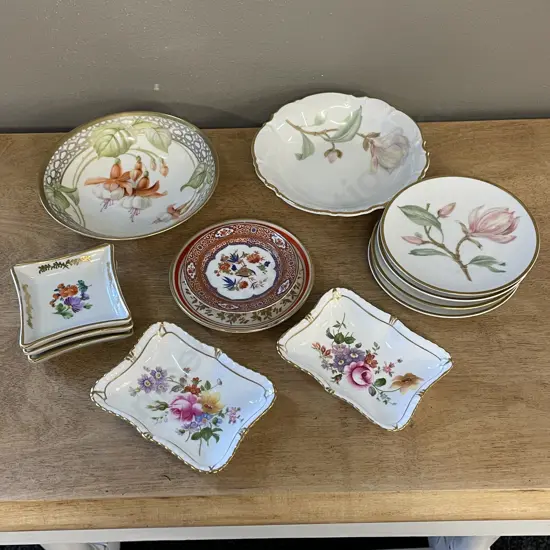 Large Assortment of Vintage Pin Dishes incl Hutschenreuther, Crown Derby etc