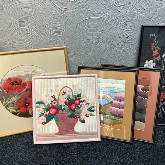 Selection Of Vintage Tapestry Artworks x5