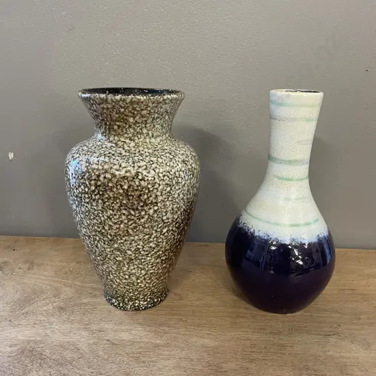 Two Vintage German Pottery Vases. H21cm