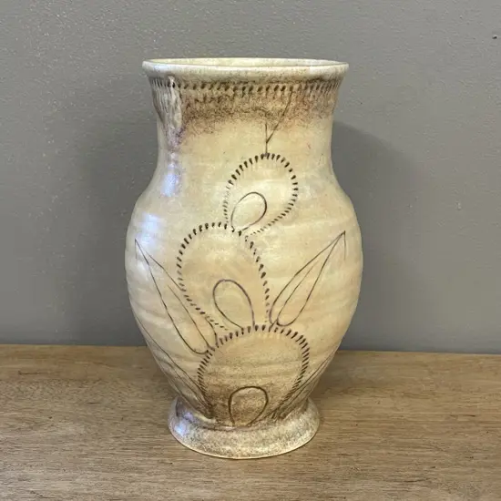 Beswick Tubelined Pottery Vase. H22cm