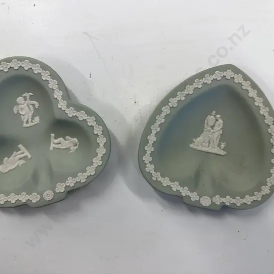 Wedgwood Jasperware Sage Green Pin Dishes 1x Stamped Dudson