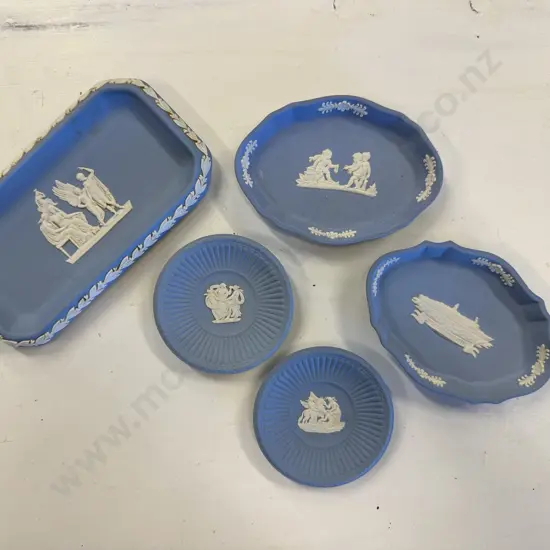 Selection Of Wedgwood Blue Jasperware Items
