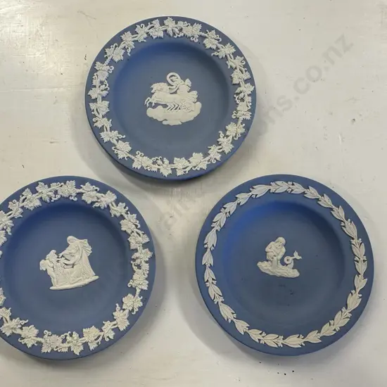 Vintage Wedgwood Three Pieces Of Classic Blue & White  Dishes