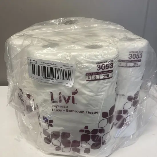 Livi Impressa 3 Ply 6 Packets of 6 Rolls