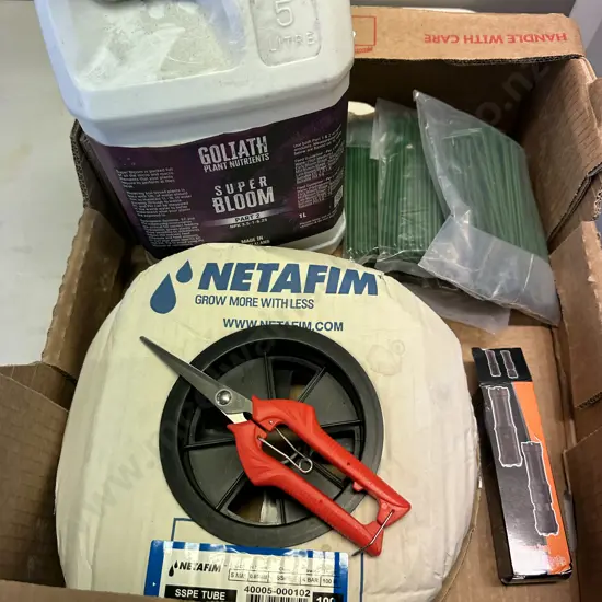 Box Lot Gardening, Rechargeable Torch, Etc