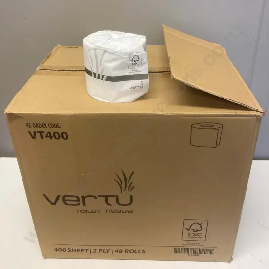 Box lot Vertu Toilet Tissue - 48 Rolls