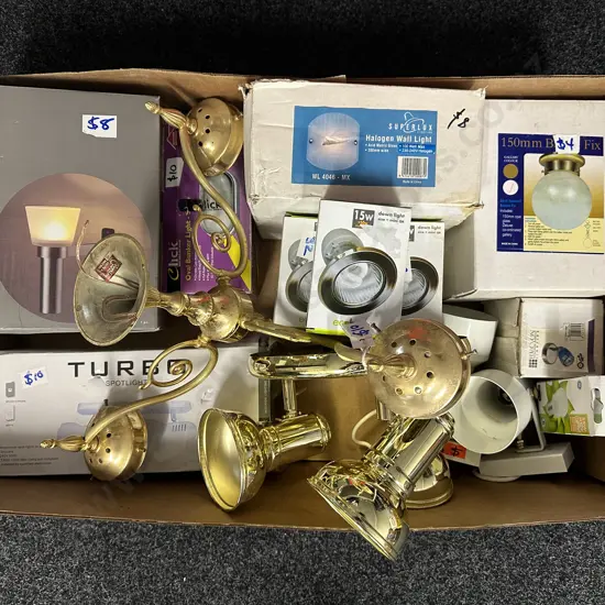 Selection Of Light Fittings, Light Bulbs Etc