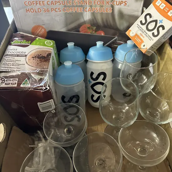 Coffee Capsule Stand, SOS Drink Bottles, Vita Diet Weight Loss Shake Etc