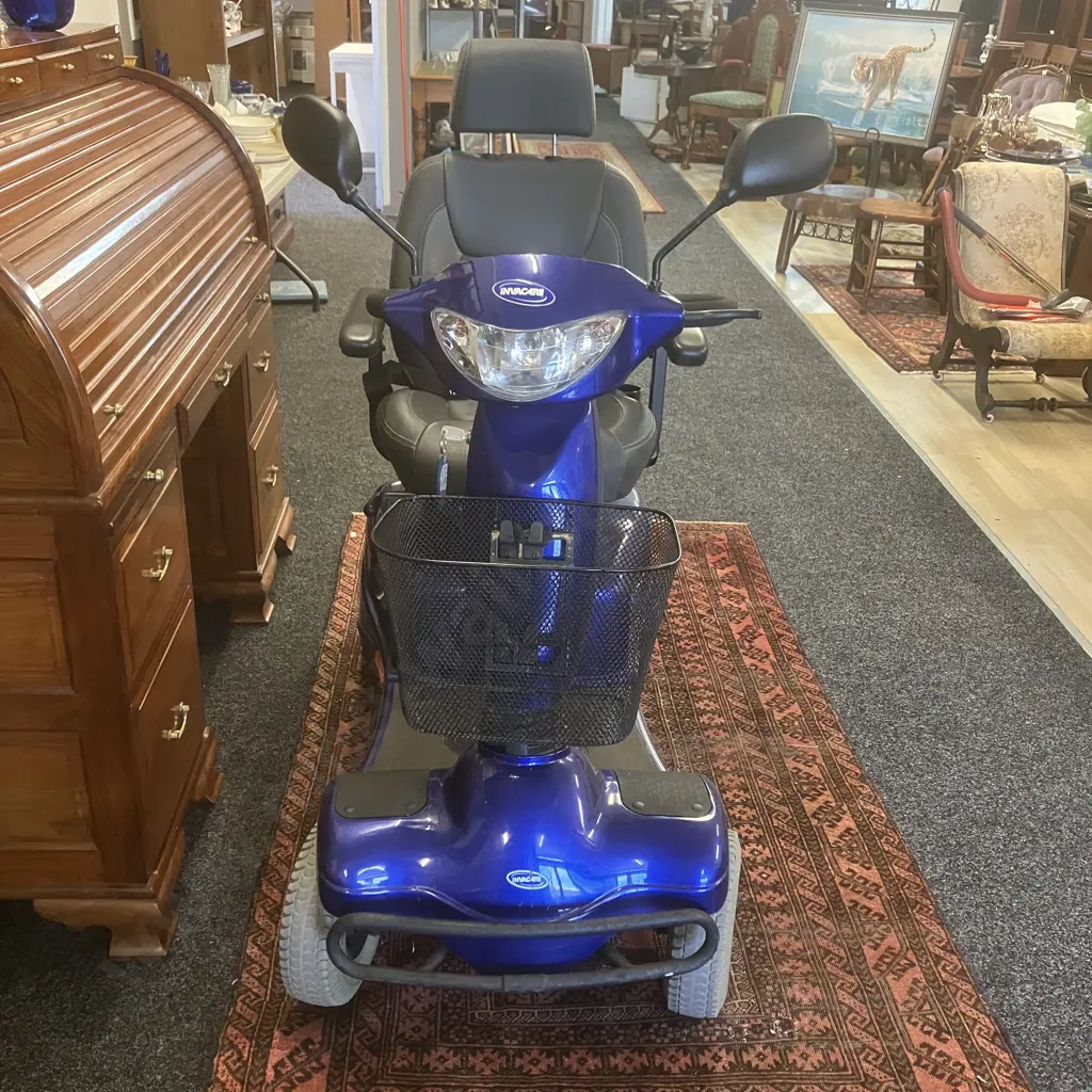 Invacare Auriga 10 Mobility Scooter With Charger, Rear Bag & Front Basket Image 1++