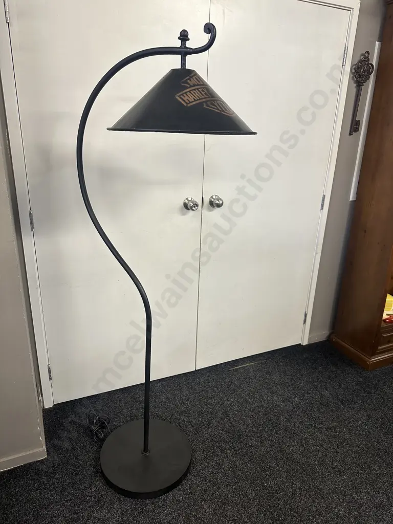 Pedestal Lamp With Harley Davidson Detail H168cm. Image 1++