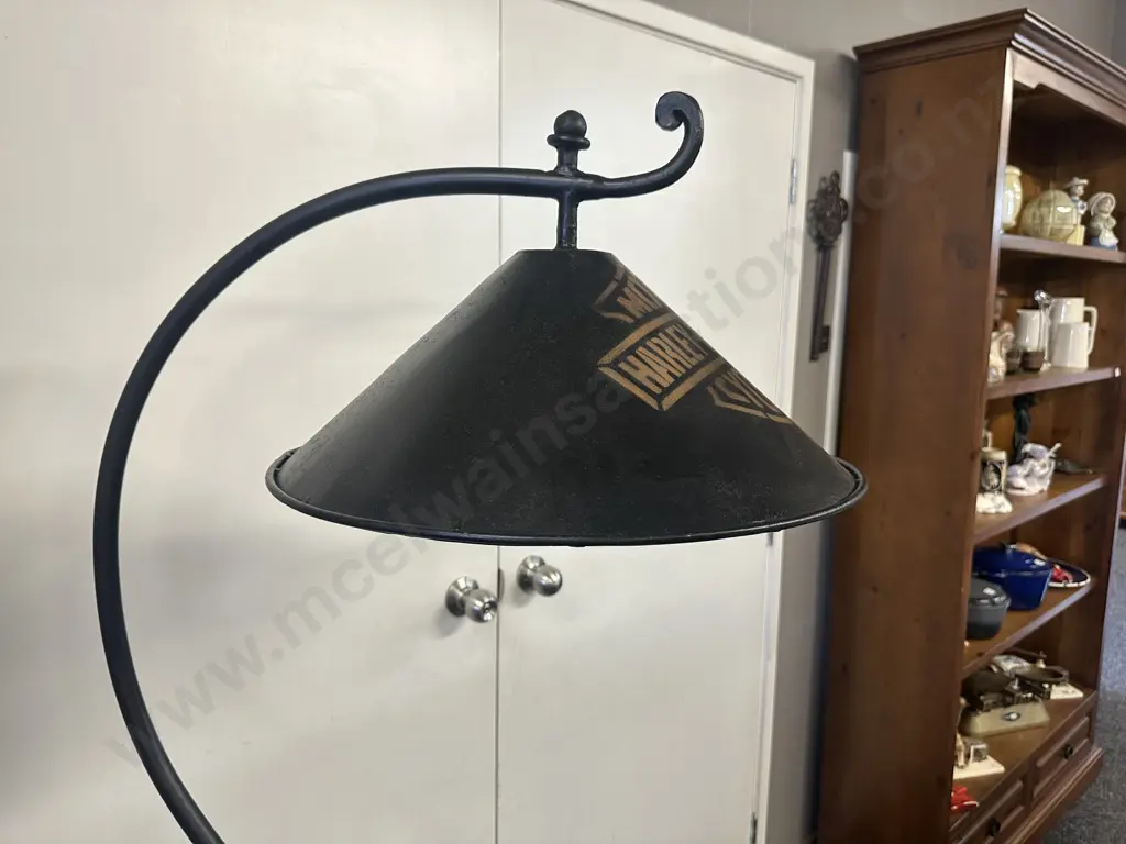 Pedestal Lamp With Harley Davidson Detail H168cm. Image 1++