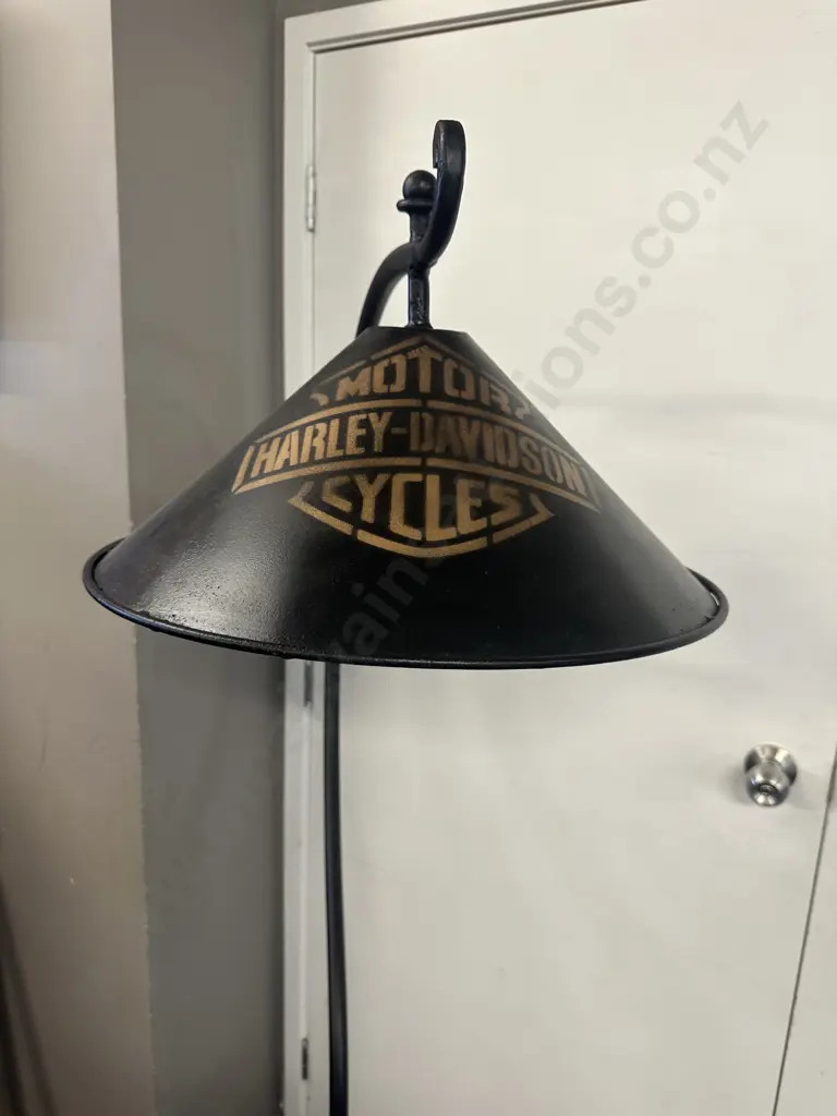 Pedestal Lamp With Harley Davidson Detail H168cm. Image 1++