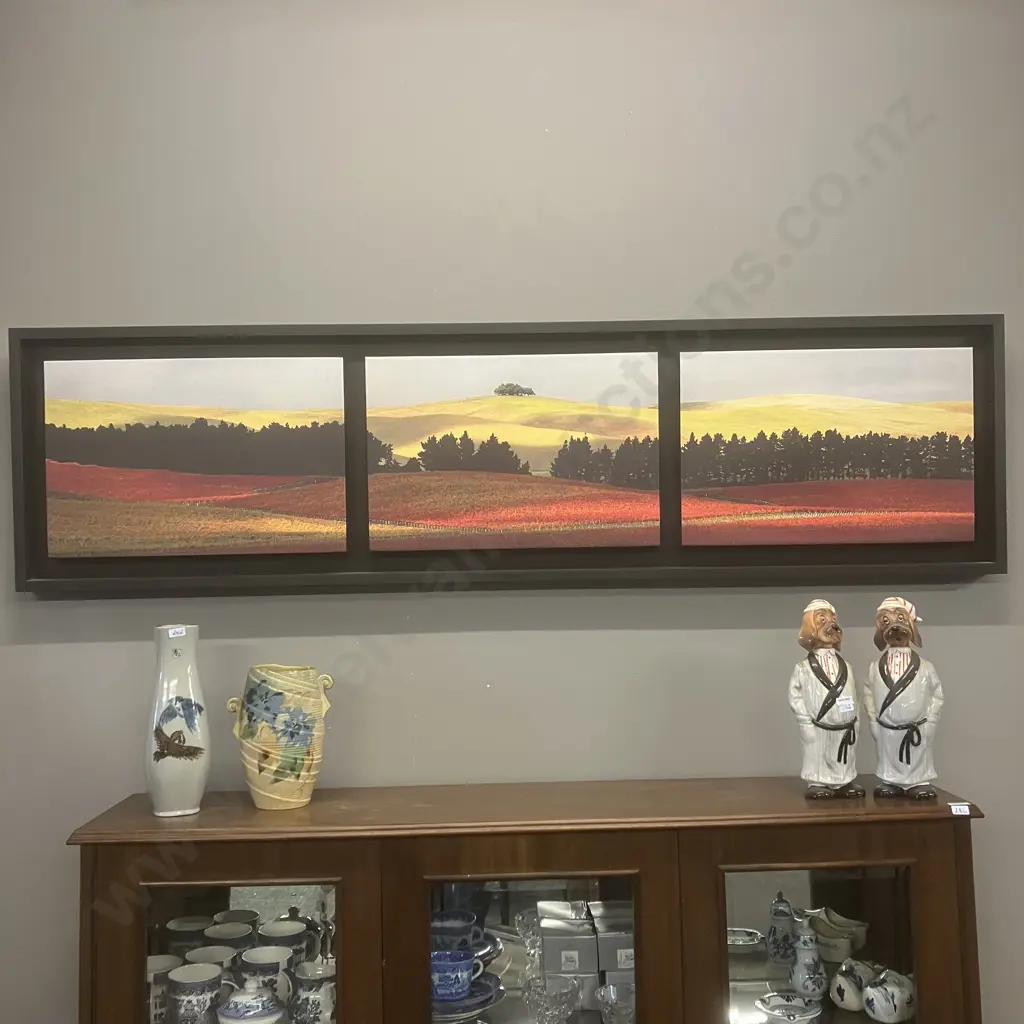 Peter Latham 'Late Harvest' 2006 Triptych, Signed & Numbered 8/75 Limited Edition. 45 x 171cm Image 1++