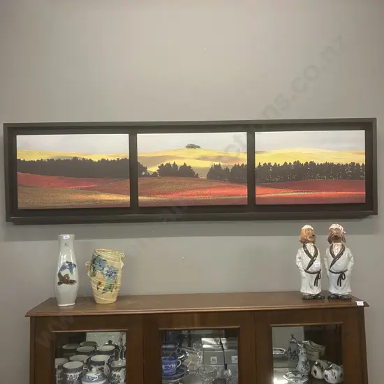 Peter Latham 'Late Harvest' 2006 Triptych, Signed & Numbered 8/75 Limited Edition. 45 x 171cm