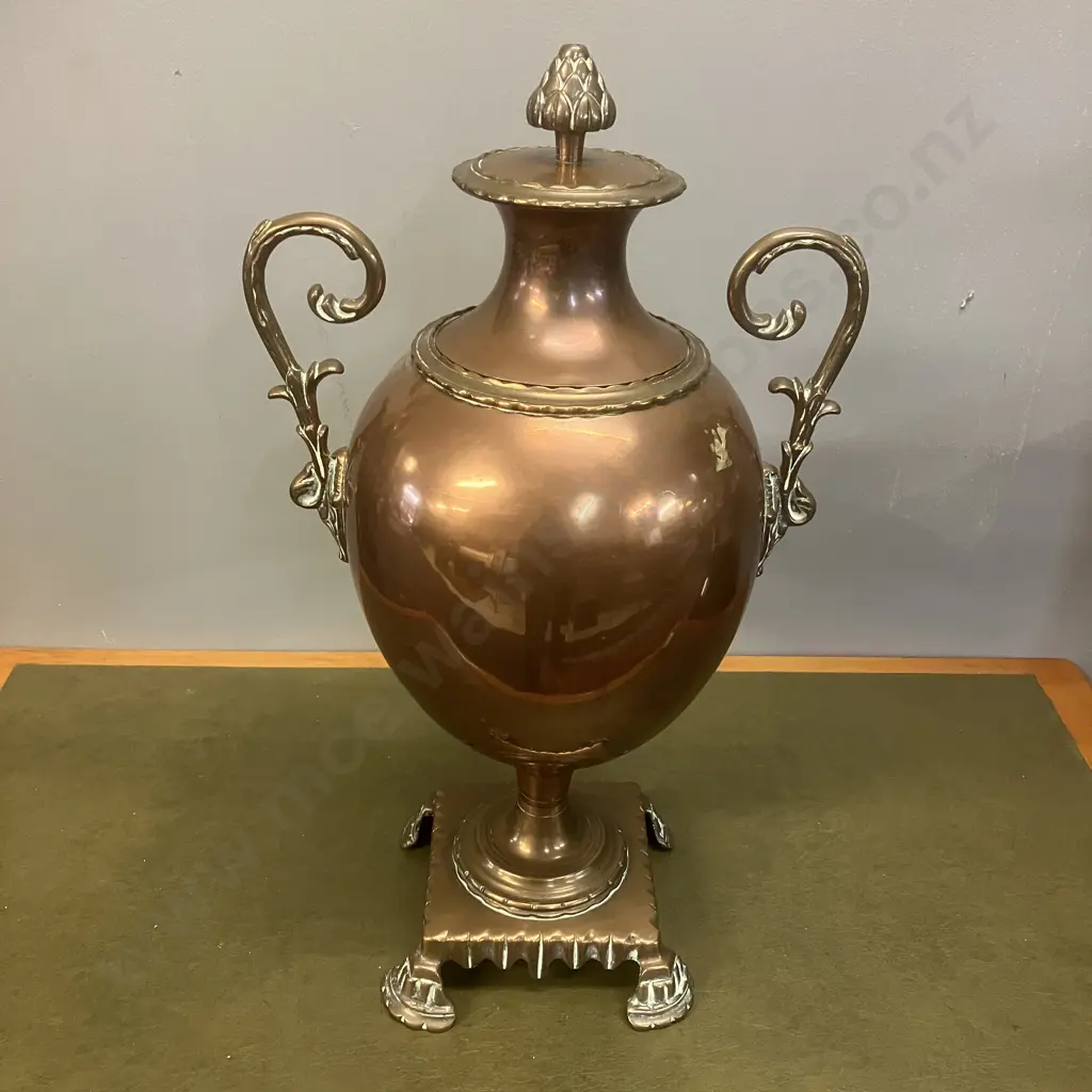 Antique English Victorian Copper & Brass Samovar. H51cm Image 1++