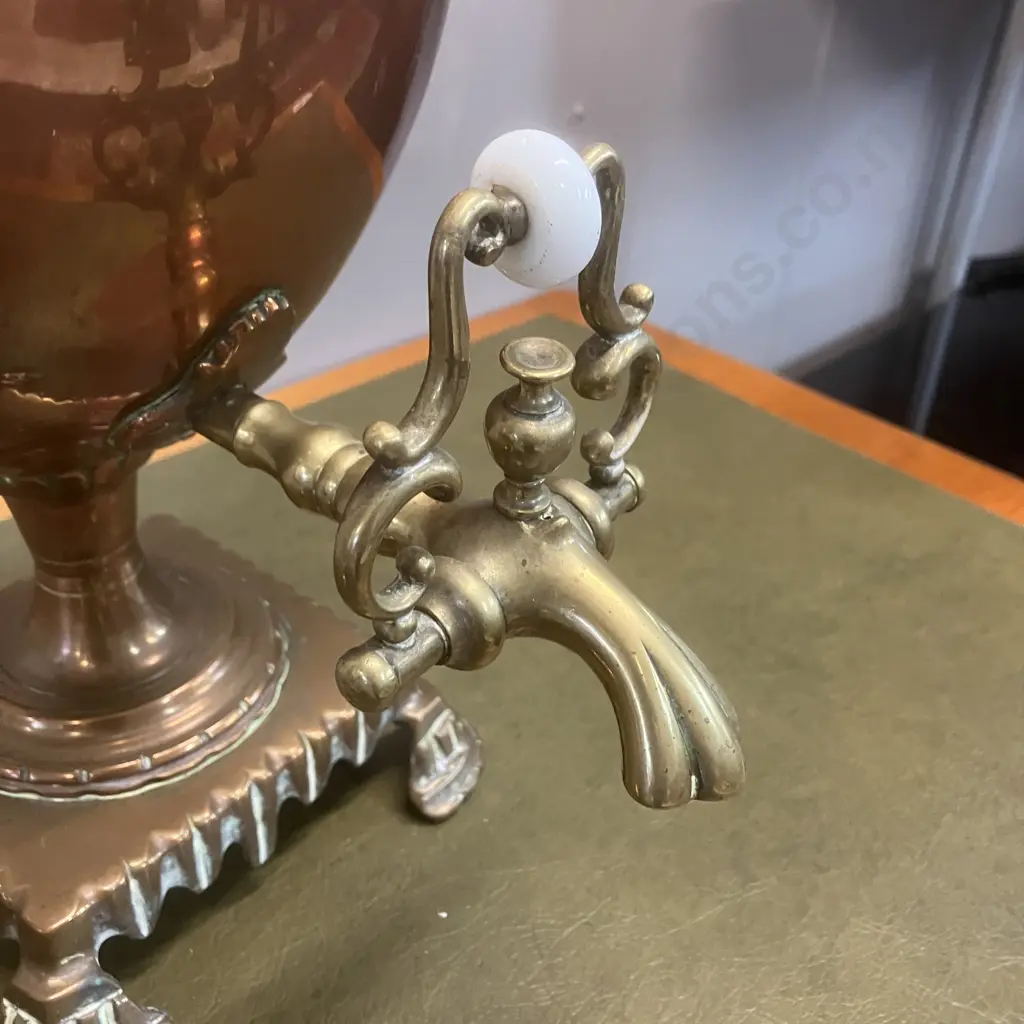 Antique English Victorian Copper & Brass Samovar. H51cm Image 1++