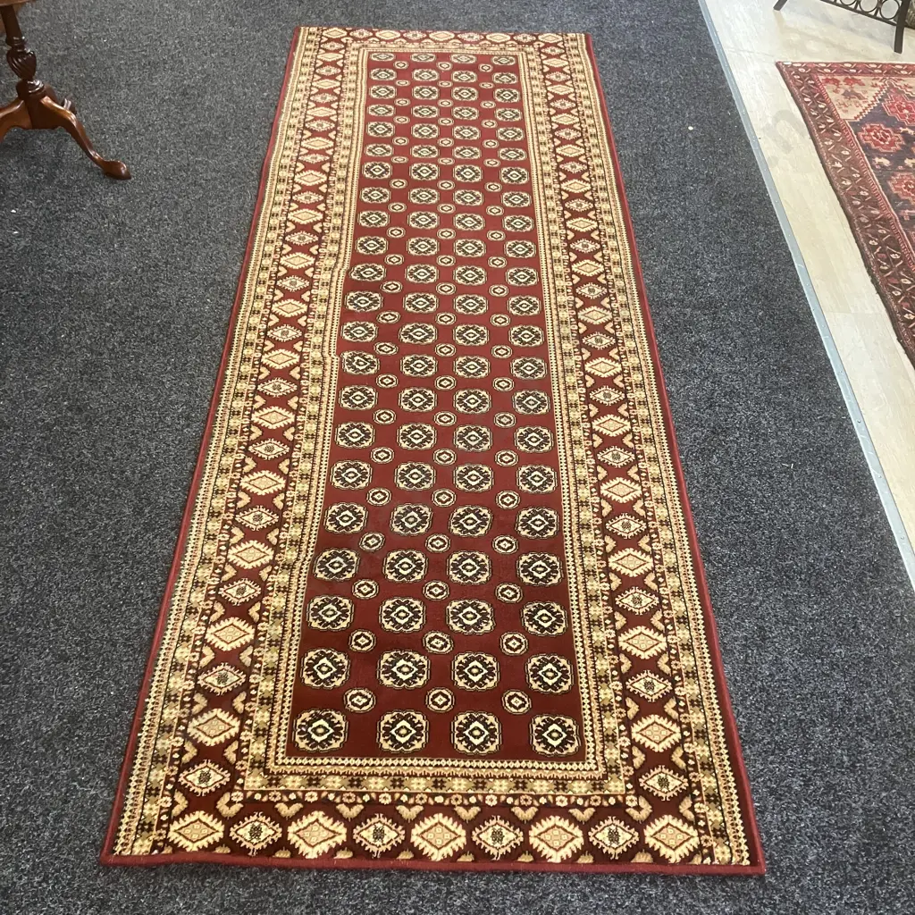 Turkish Rug Floor Runner - 100 x 300cm Red Image 1++