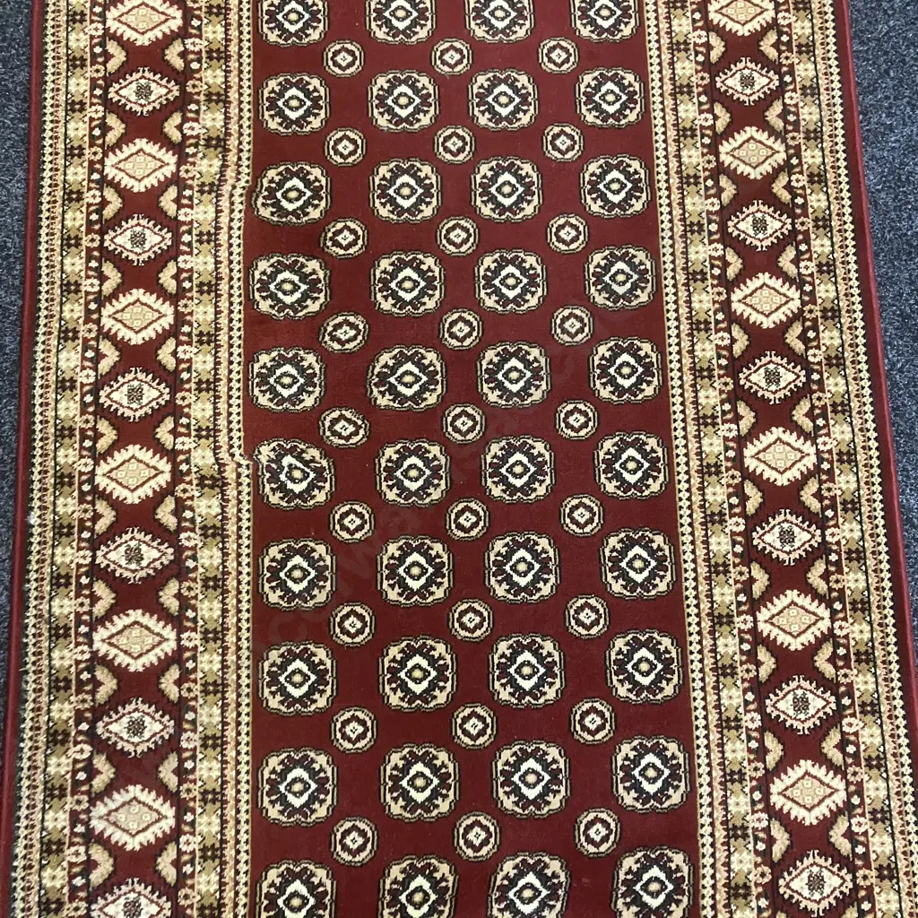 Turkish Rug Floor Runner - 100 x 300cm Red Image 1++