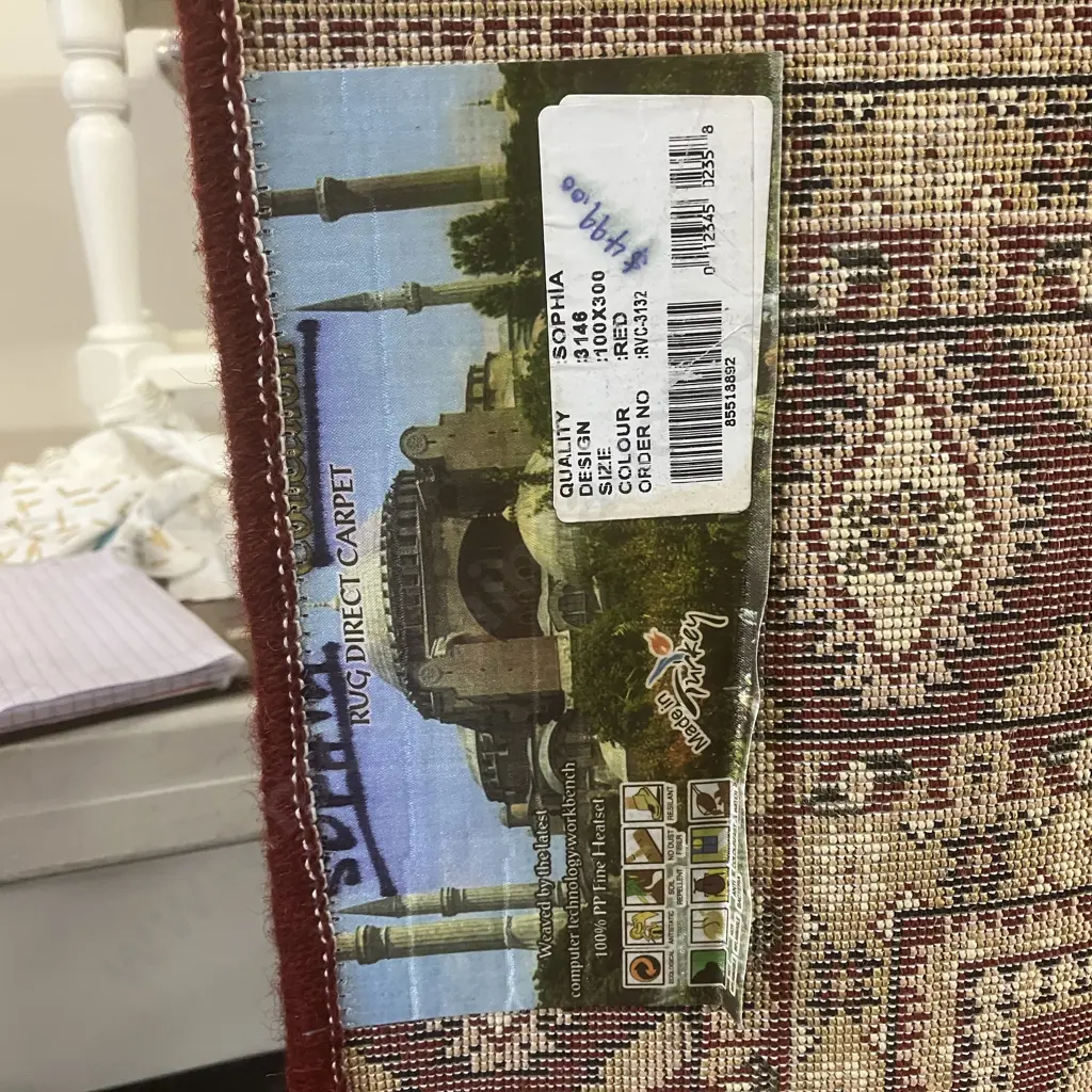 Turkish Rug Floor Runner - 100 x 300cm Red Image 1++