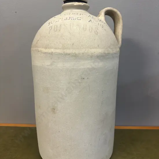 Vintage Stoneware Jug Westfield Chemical Works Sulphuric Acid H46cm.