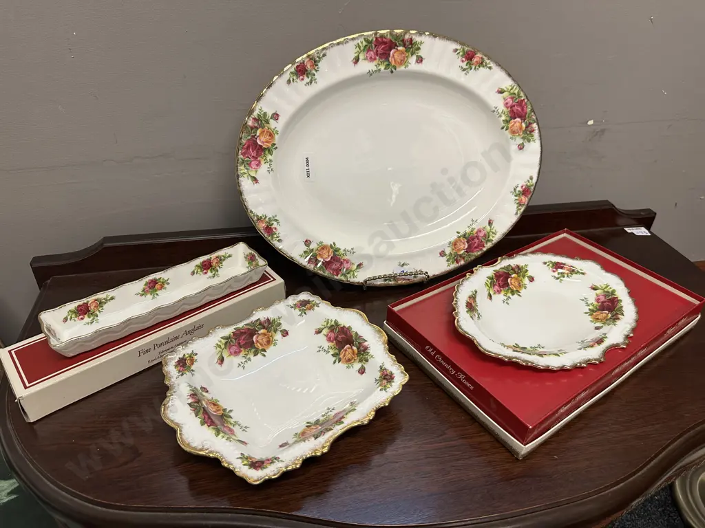 Royal Albert Old Country Roses: Platter, Dish, Boxed Dish & Boxed Mint Tray - Made In England Image 1++