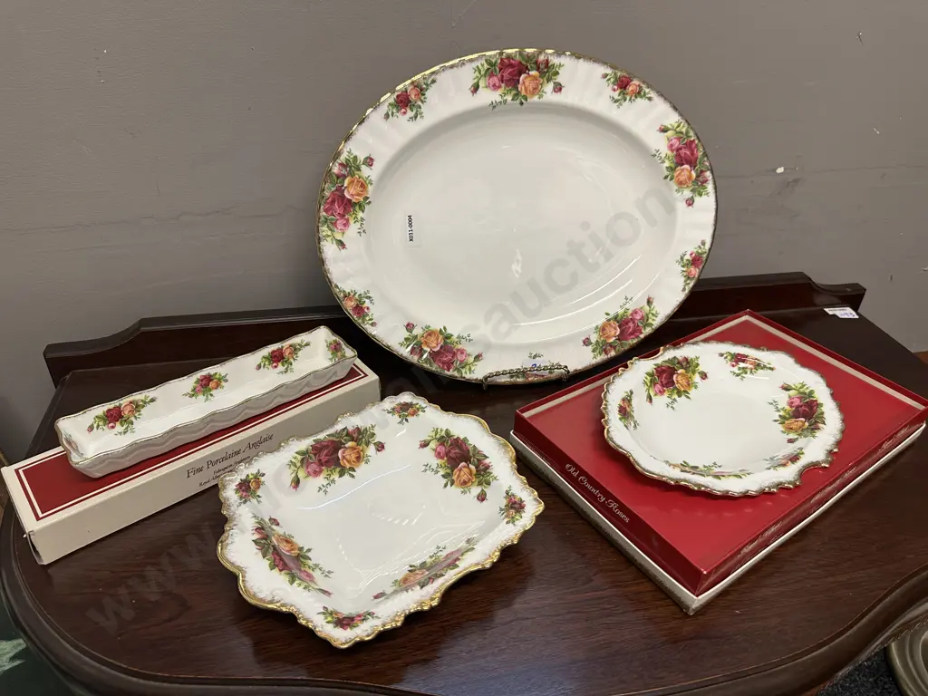 Royal Albert Old Country Roses: Platter, Dish, Boxed Dish & Boxed Mint Tray - Made In England Image 1++