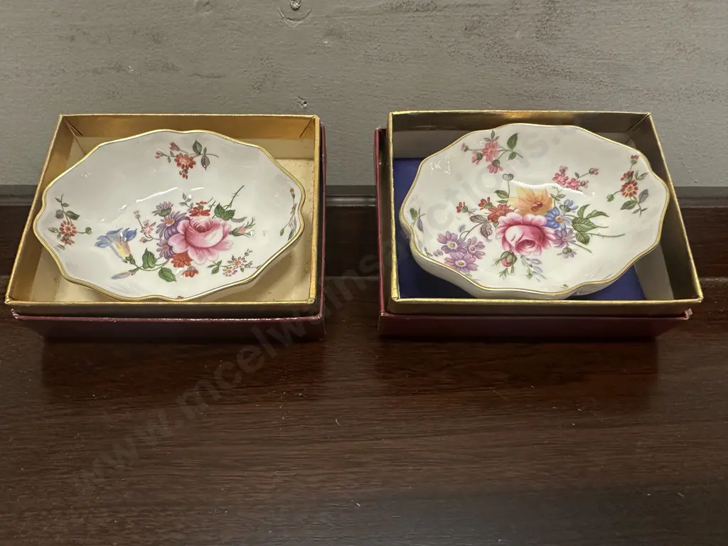 Royal Crown Derby 'Derby Posies' Trinket Dishes With Boxes, Made in England Image 1++