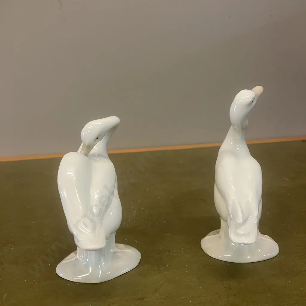 Vintage Lladro Little Duck Figurines #4552 & #4553 (Retired 2002) H11.5 & H10cm Image 1++