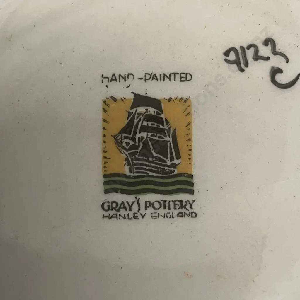 Susie Cooper Gray's Pottery Coffee Set - Floral Pattern 9122 c1930 (Complete) Image 1++