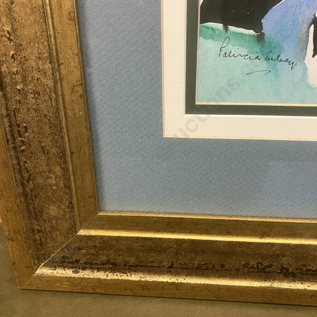 ' Two Ladies' Original Water Colour Signed By The Artist, Framed 53.5 x 48.5cm Image 1++