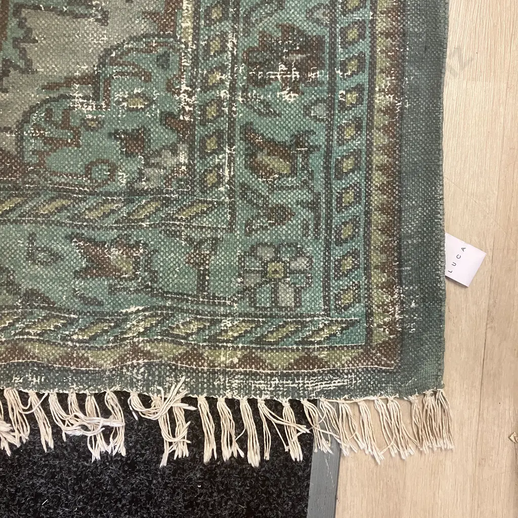 LUCA Green Toned Area Rug. 296 x 198cm Image 1++