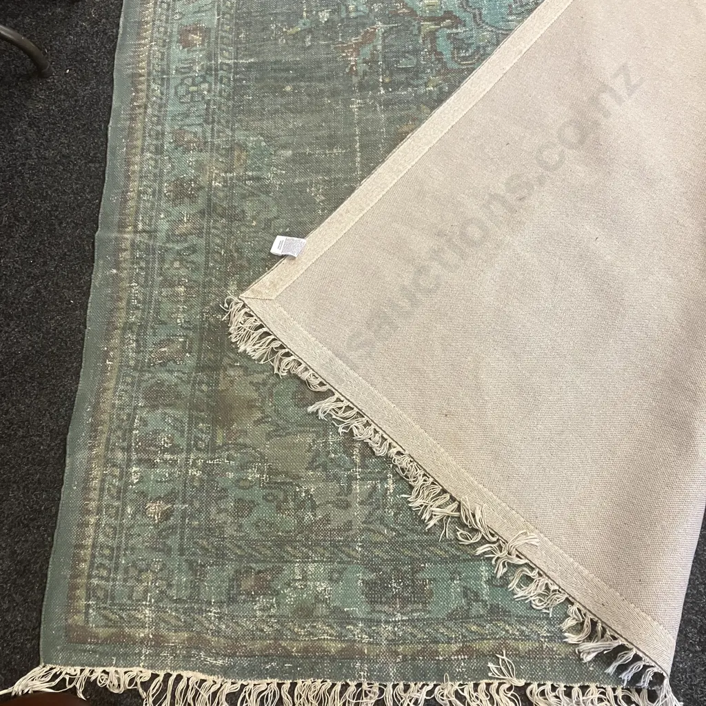 LUCA Green Toned Area Rug. 296 x 198cm Image 1++