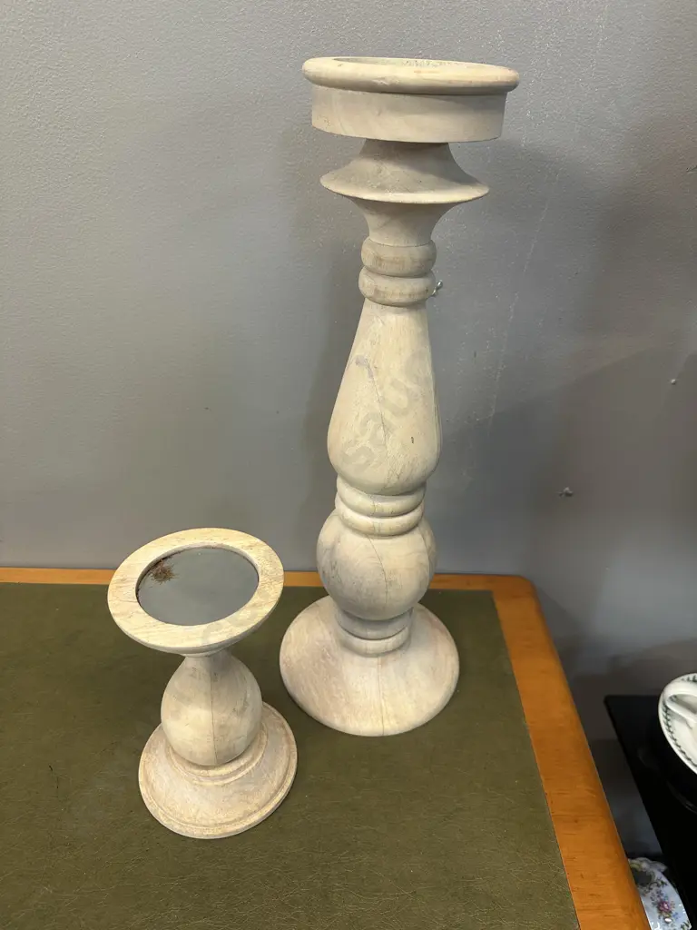 Pair Of Brostie Candle Holders H47cm, H19cm. Image 1++