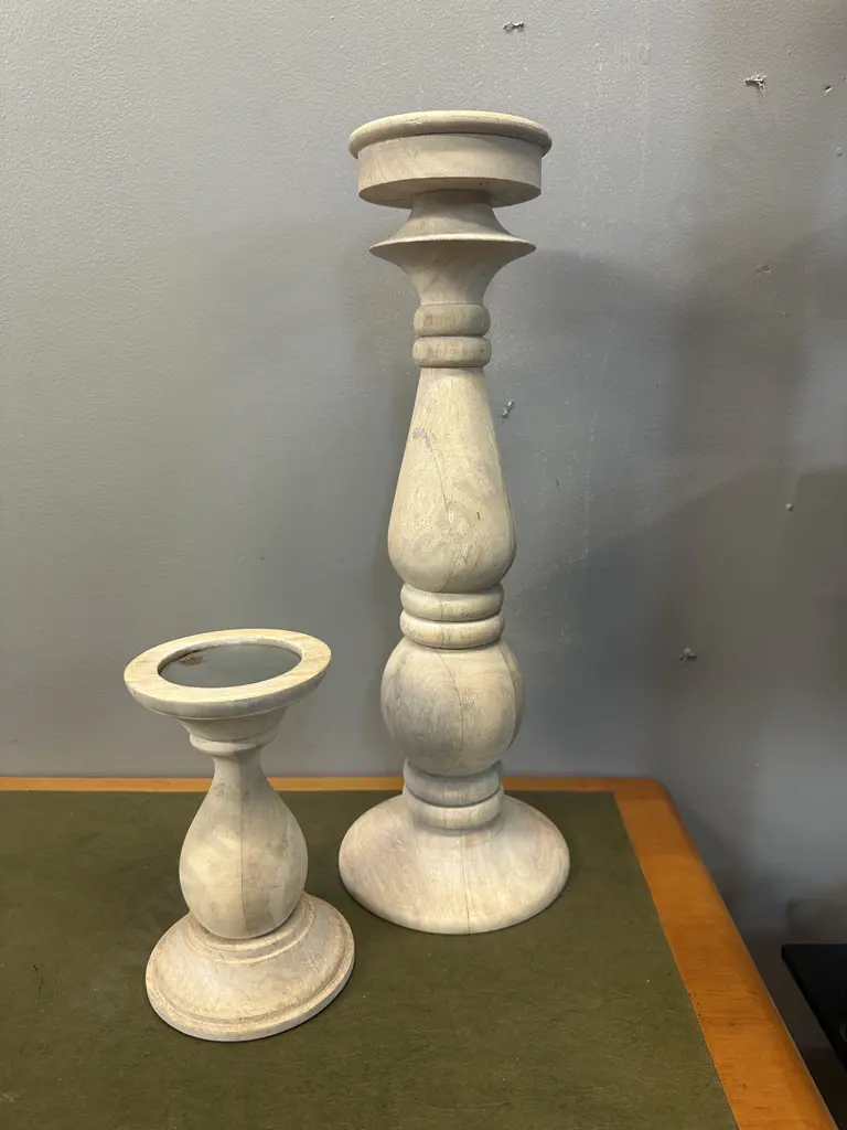 Pair Of Brostie Candle Holders H47cm, H19cm. Image 1++