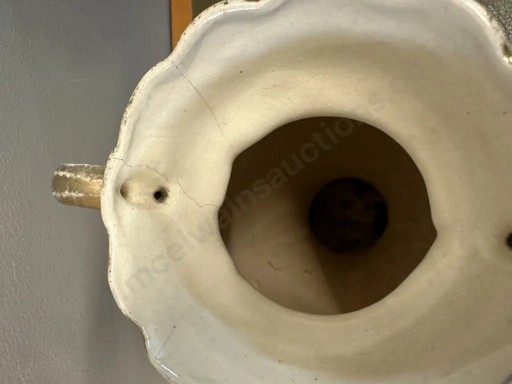 Pair Of Victorian Hand Painted Floral Vases (as found) H23cm. Image 1++