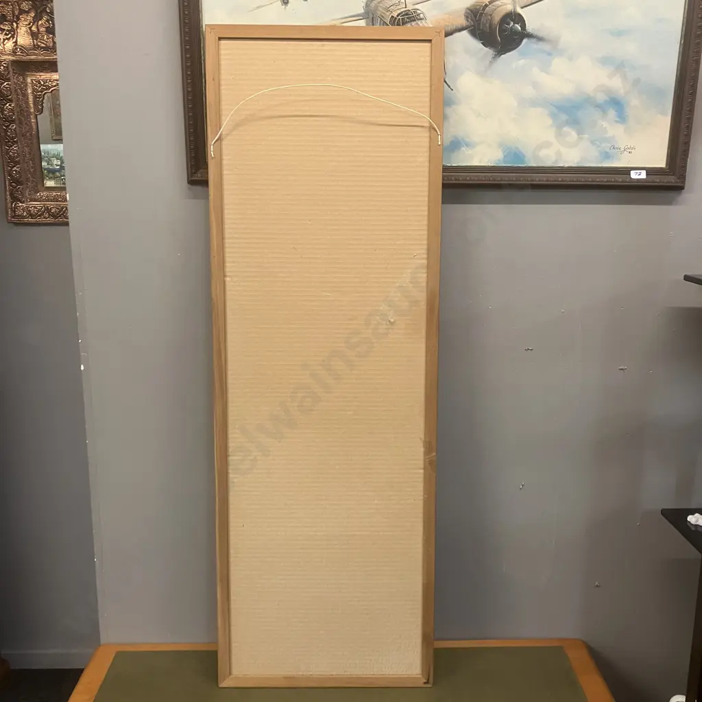 Wooden Framed Wall Mirror. 108 x 37cm Image 1++