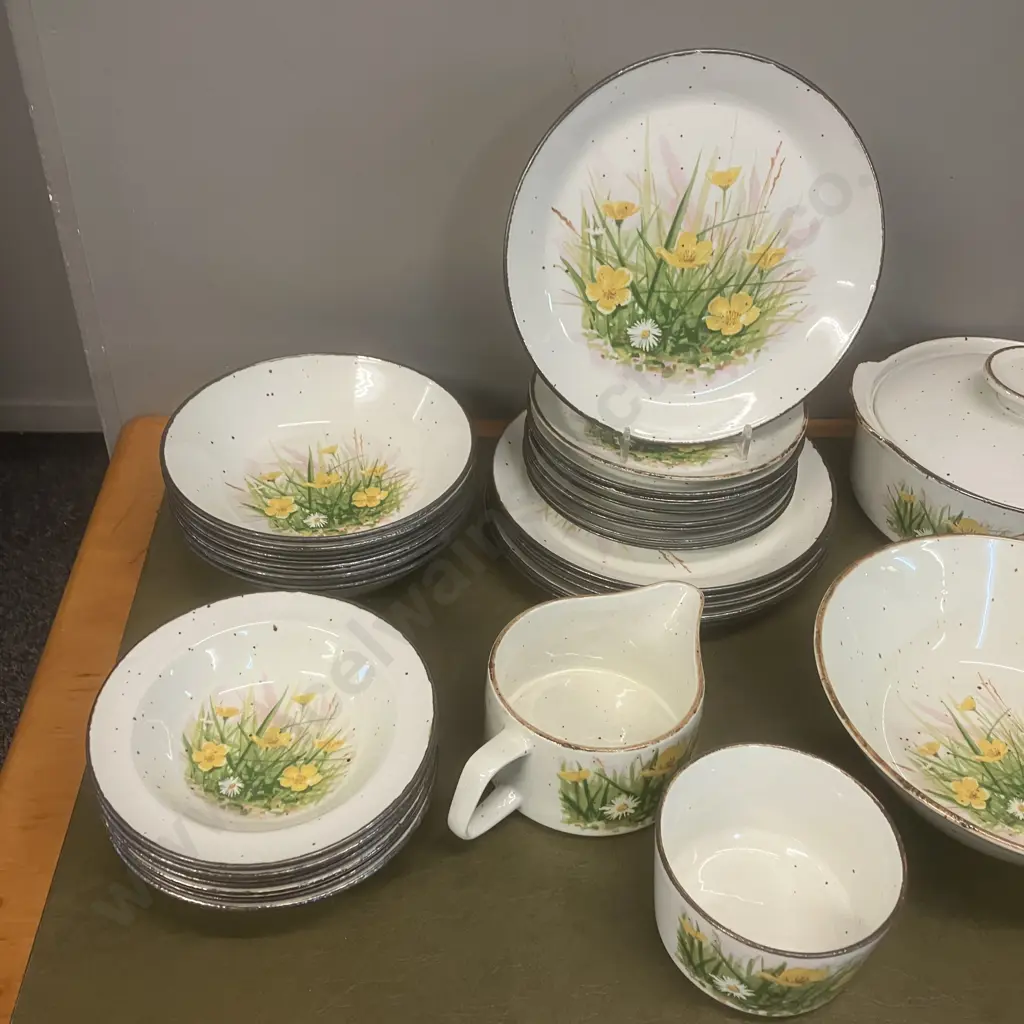 J&G Meakin England Dinnerware - 46 Pieces (Some Chipped Pieces) Image 1++