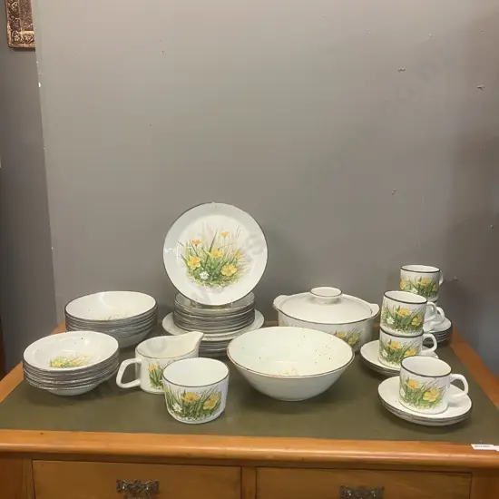 J&G Meakin England Dinnerware - 46 Pieces (Some Chipped Pieces)