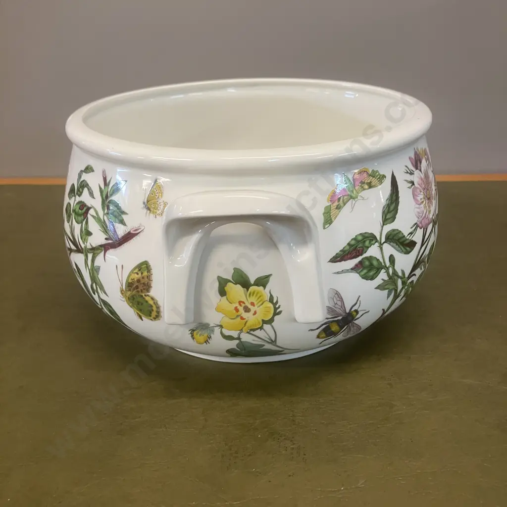Vintage Portmeirion Botanic Garden Large Casserole, Dog Rose & Cotton Flower - Susan Williams-Ellis. 14 x 29cm Image 1++