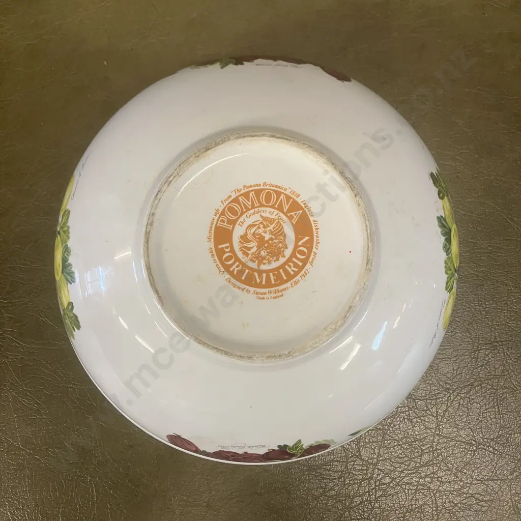 Vintage Portmeirion Pomona Goddess of Fruit Large Mixing Bowl - 10.5 x 24cm Image 1++