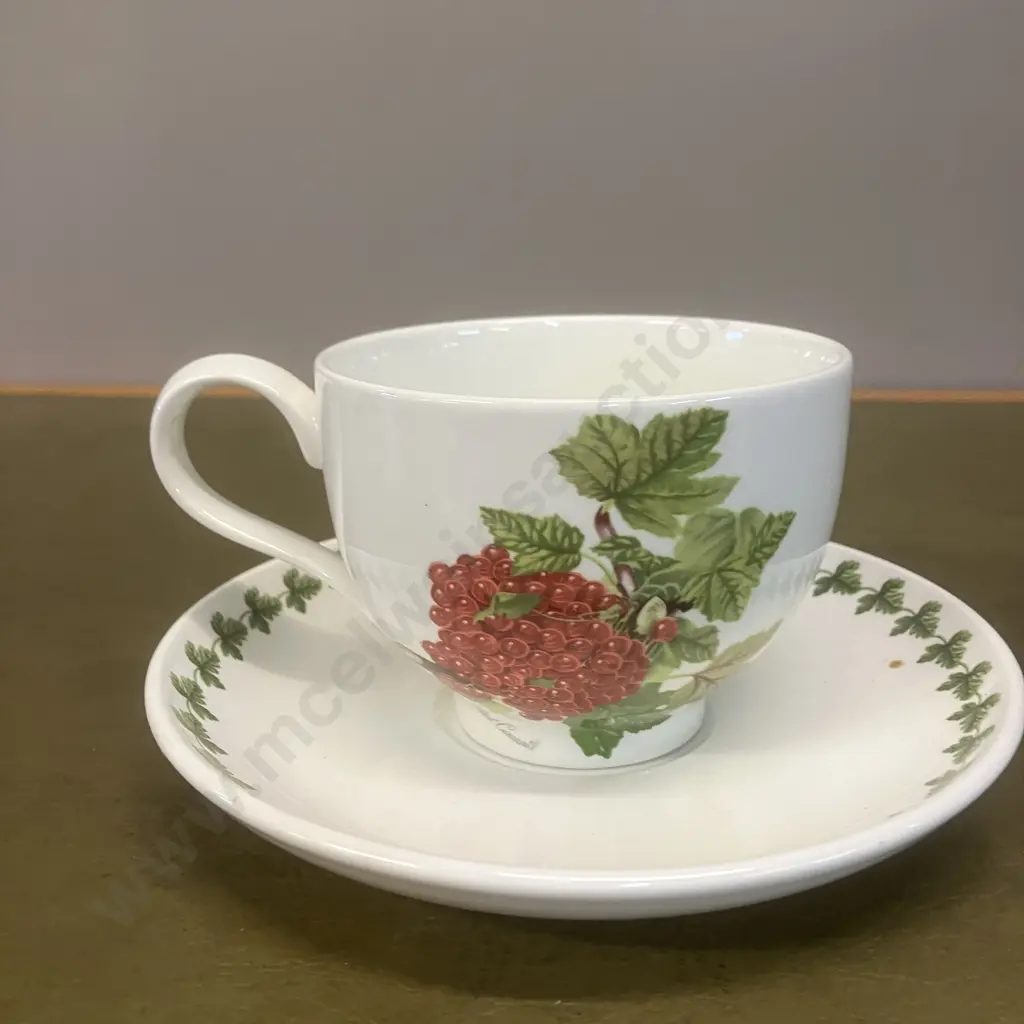 Scarce Portmeirion Pomona Red Currant Traditional Cup And Saucer - England Image 1++