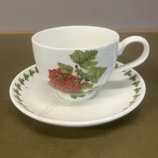 Scarce Portmeirion Pomona Red Currant Traditional Cup And Saucer - England