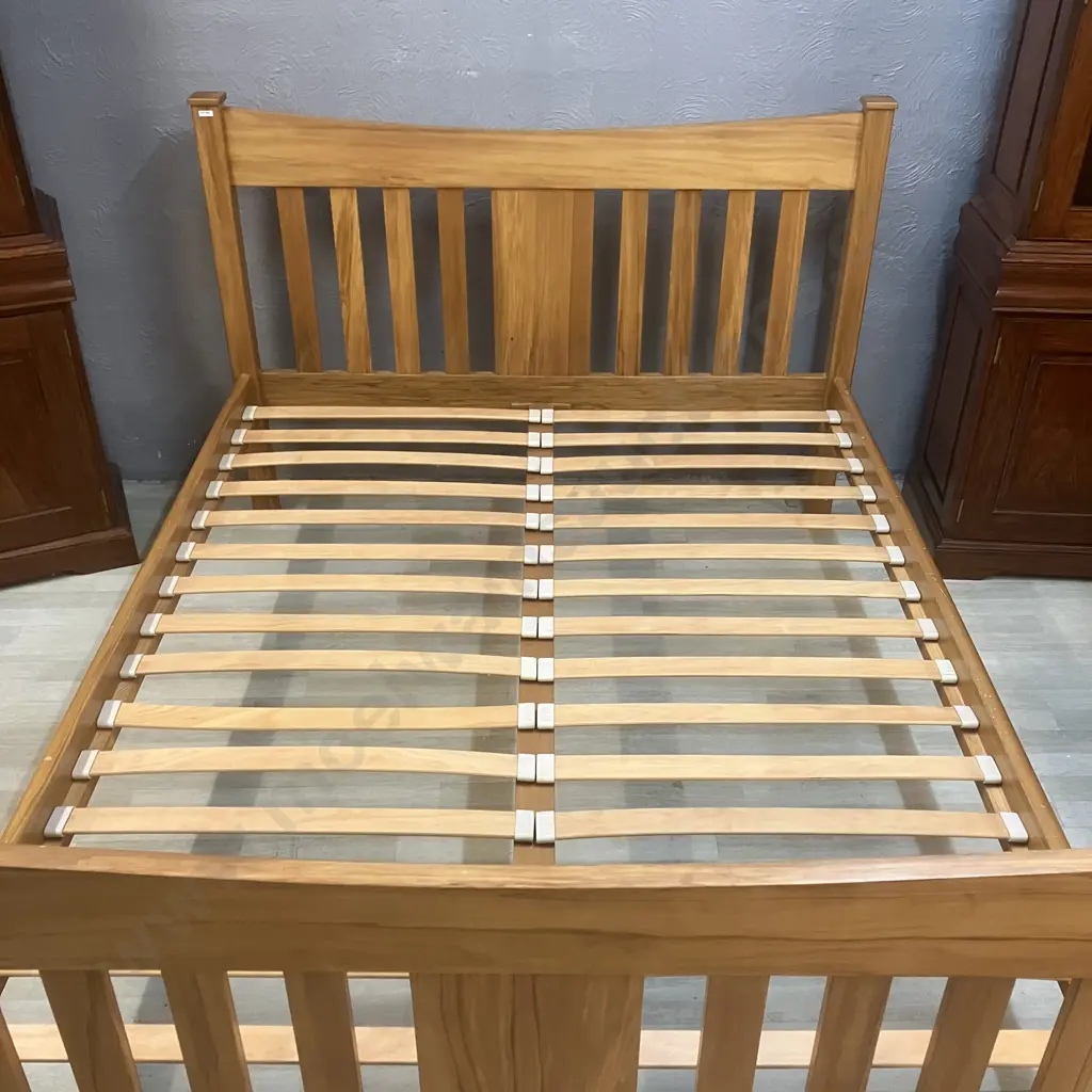 Rimu Queen Size Flexi Slat Bed With Natura Sleep Slat Medium Mattress Image 1++